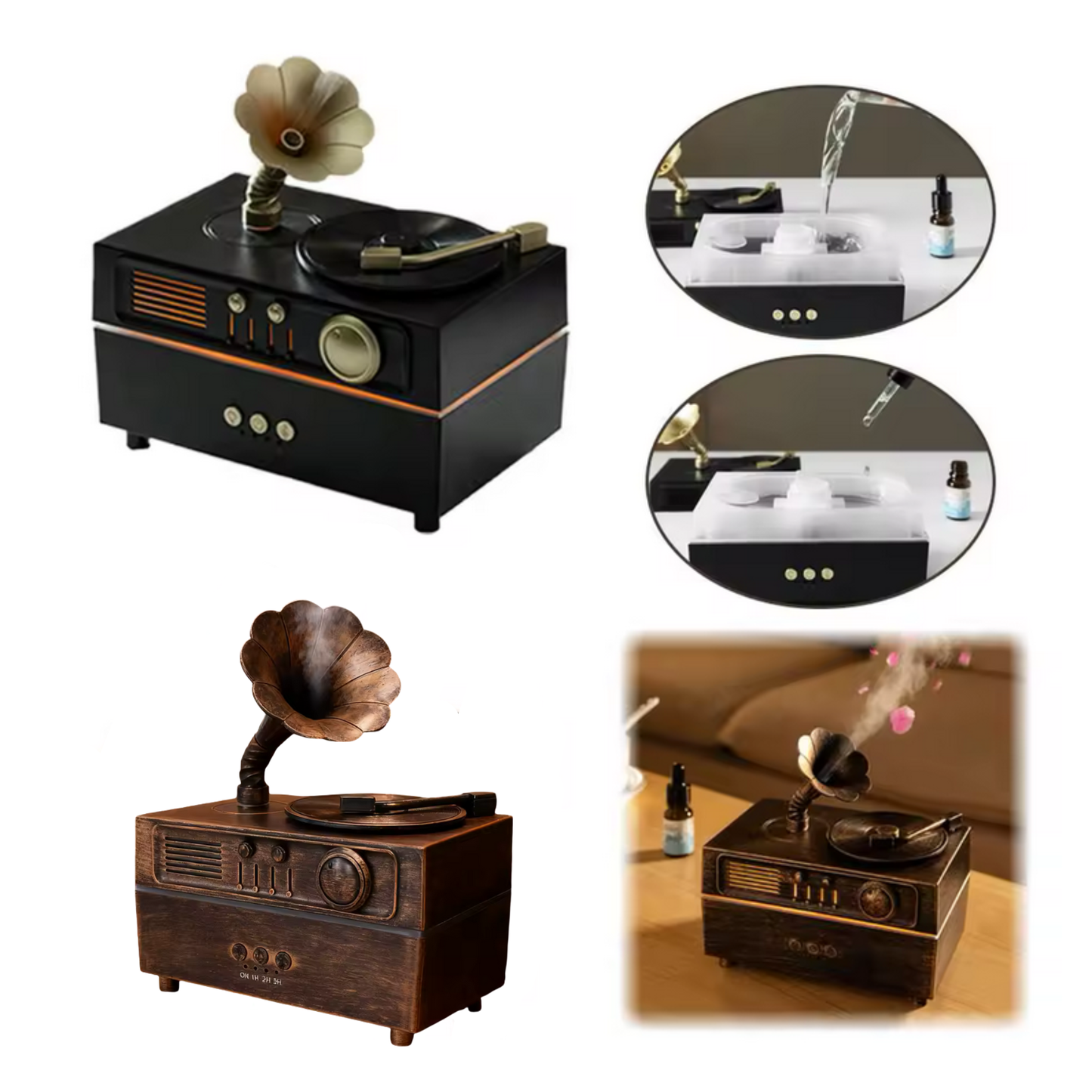 Humidificador Vintage LED & Bluetooth